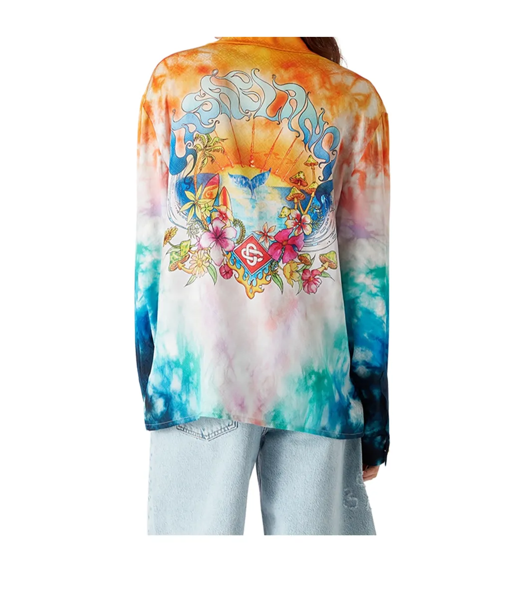Surf Trip Long Sleeve Satin Shirt
