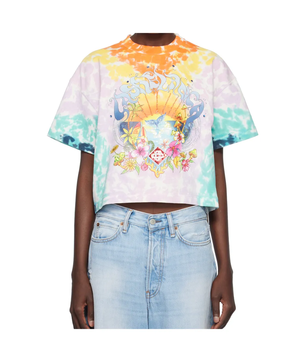 Surf Trip Tie Dye Cropped T-Shirt
