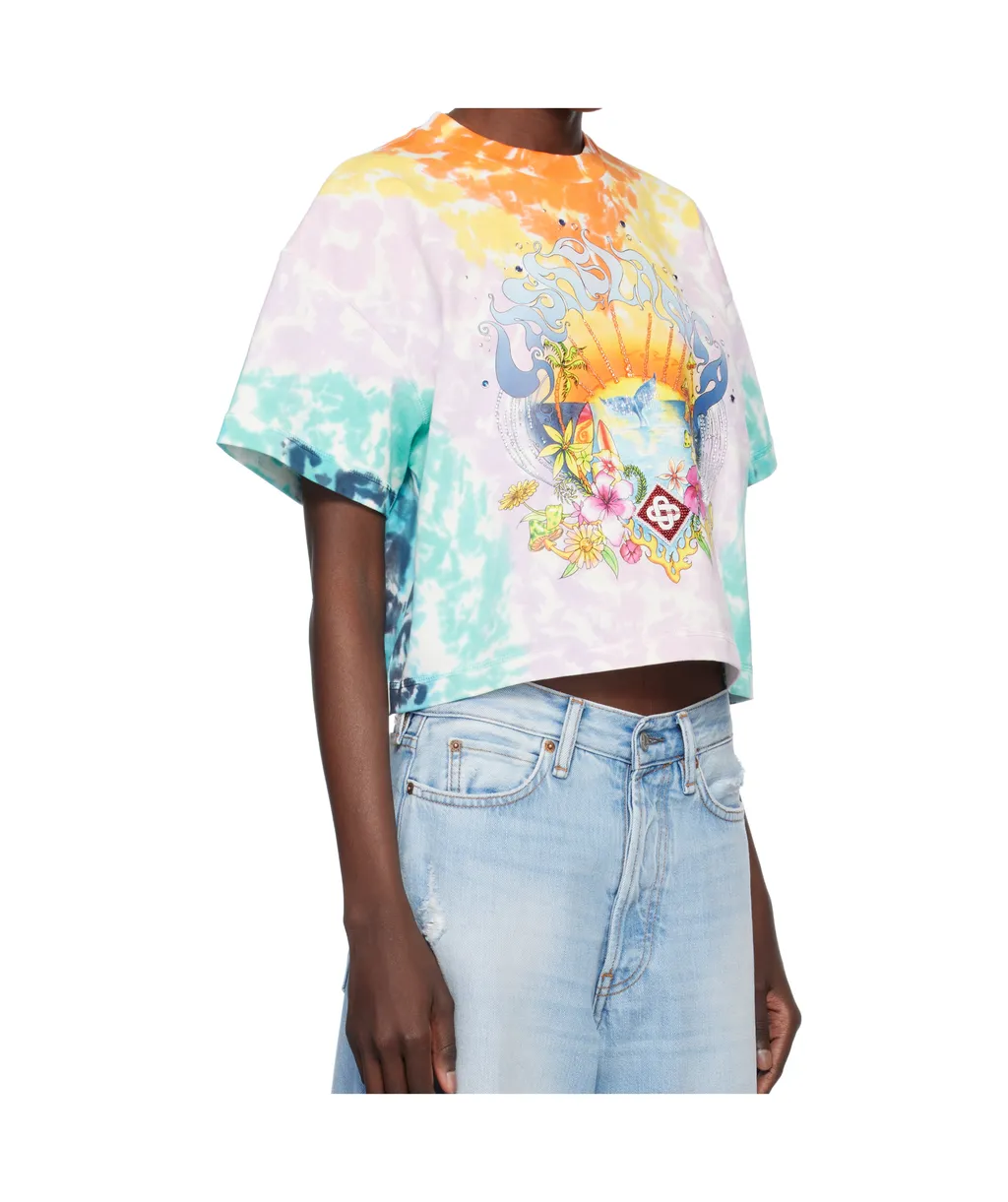 Surf Trip Tie Dye Cropped T-Shirt