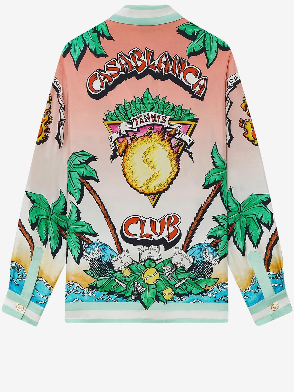 Tennis Club Long Sleeved Satin Shirt