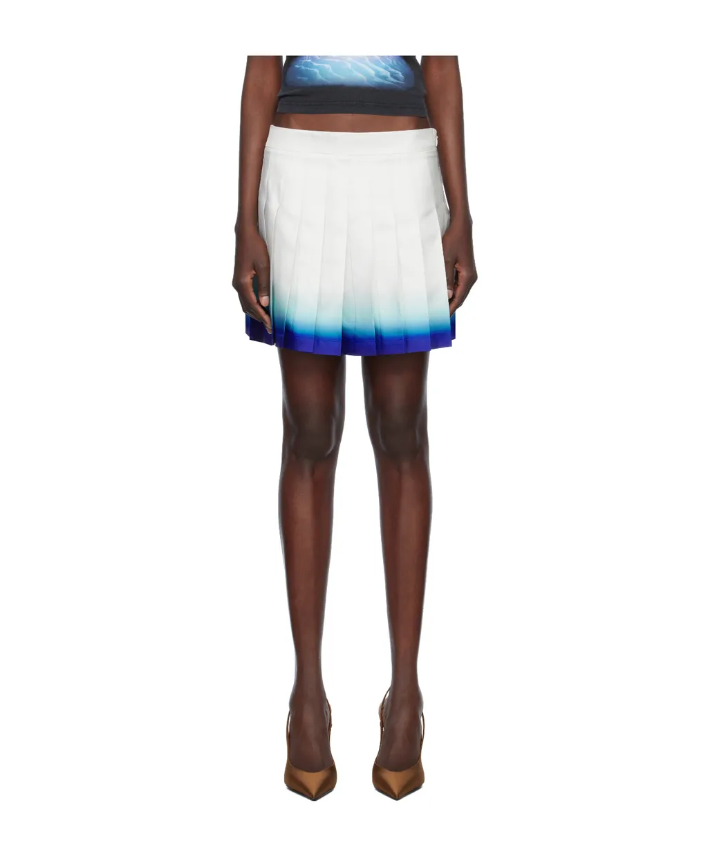 Casa Way Skate Pleated Satin Skirt