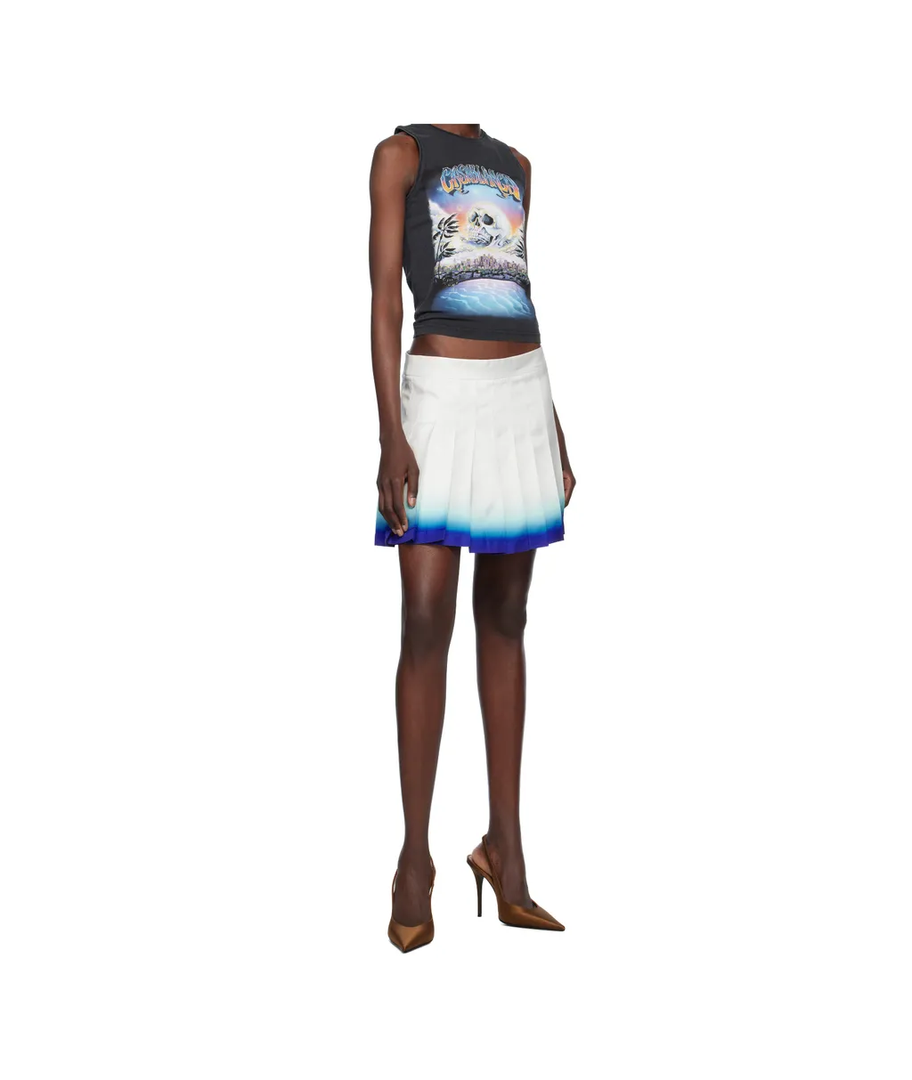 Casa Way Skate Pleated Satin Skirt