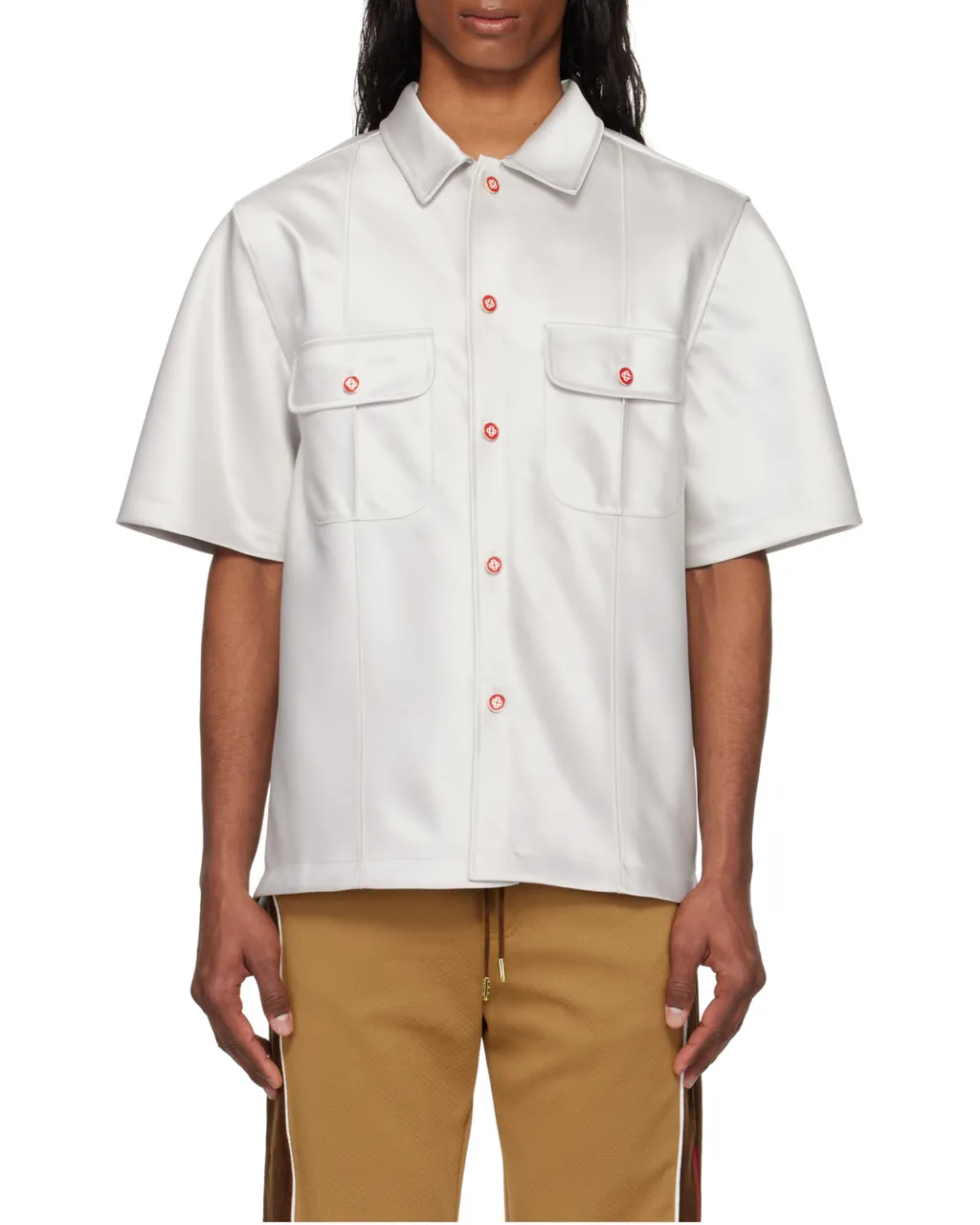 Short Sleeve Satin Shirt