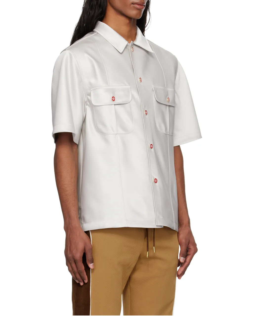 Short Sleeve Satin Shirt
