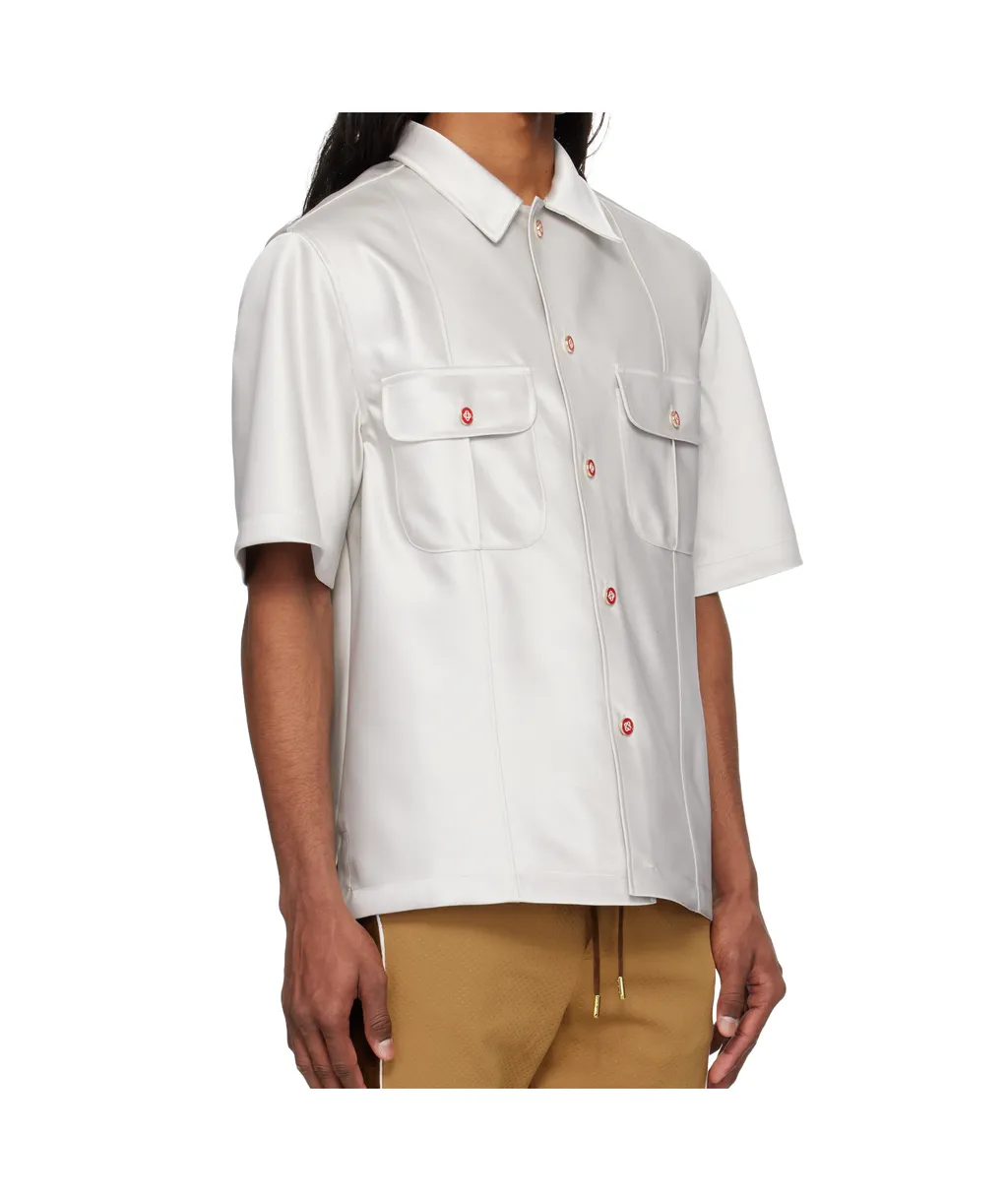Short Sleeve Satin Shirt