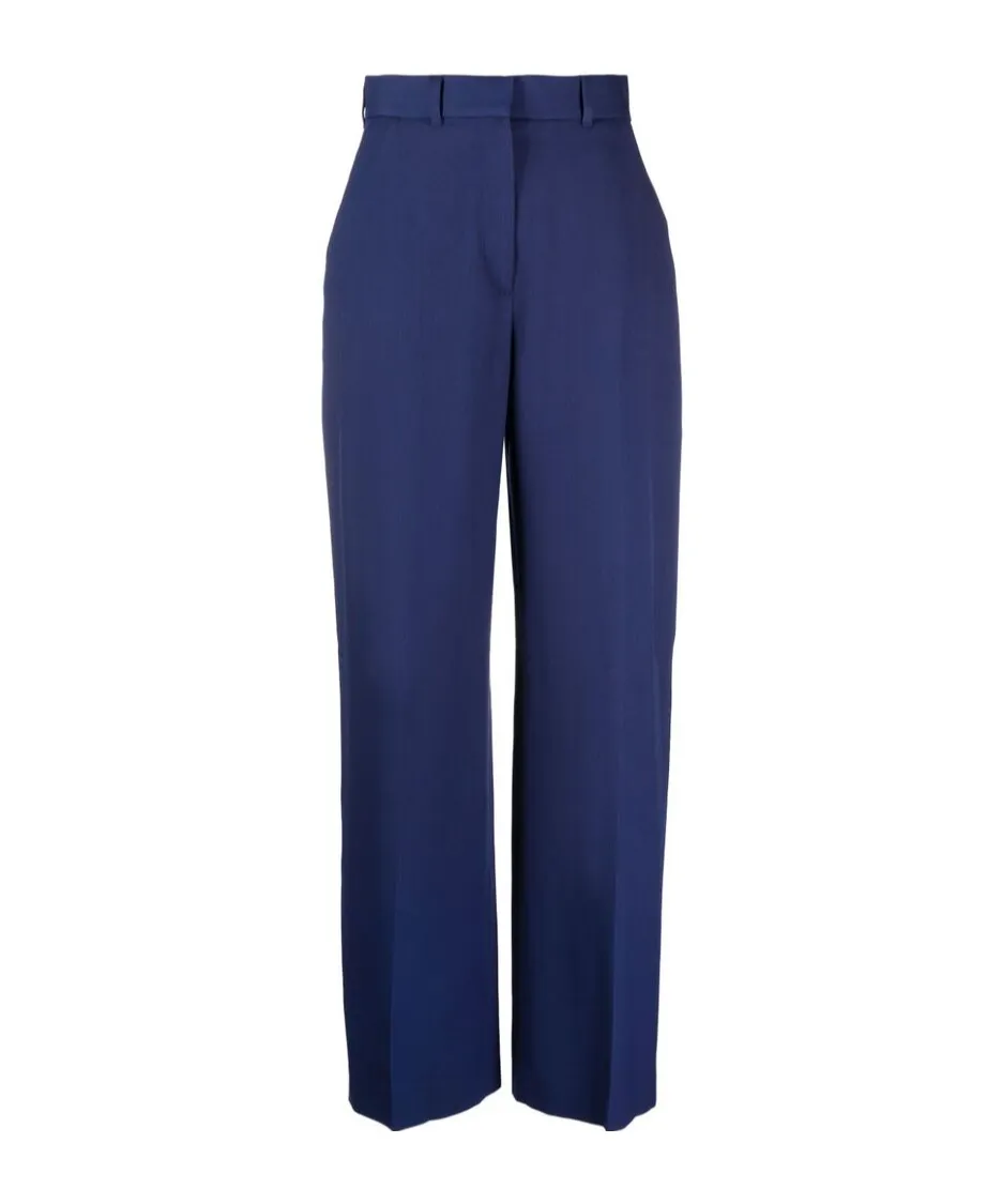 Pressed Crease Wide-Leg Trousers