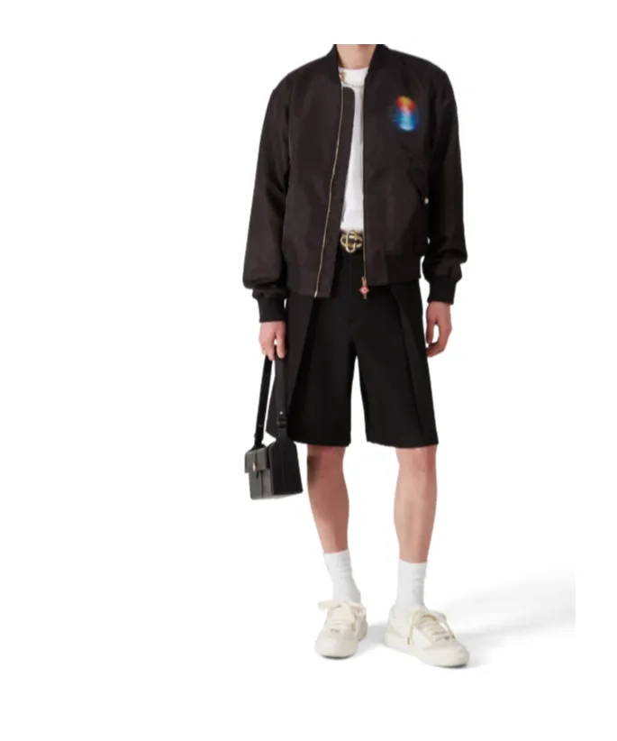 Organza Gradient Bomber Jacket