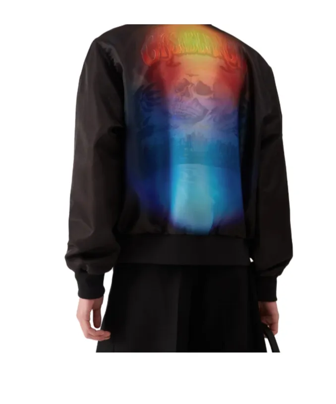 Organza Gradient Bomber Jacket