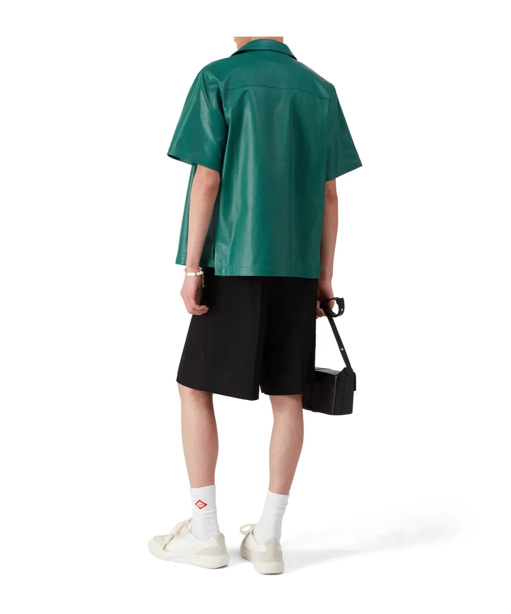 Leather Short Sleeve Shirt