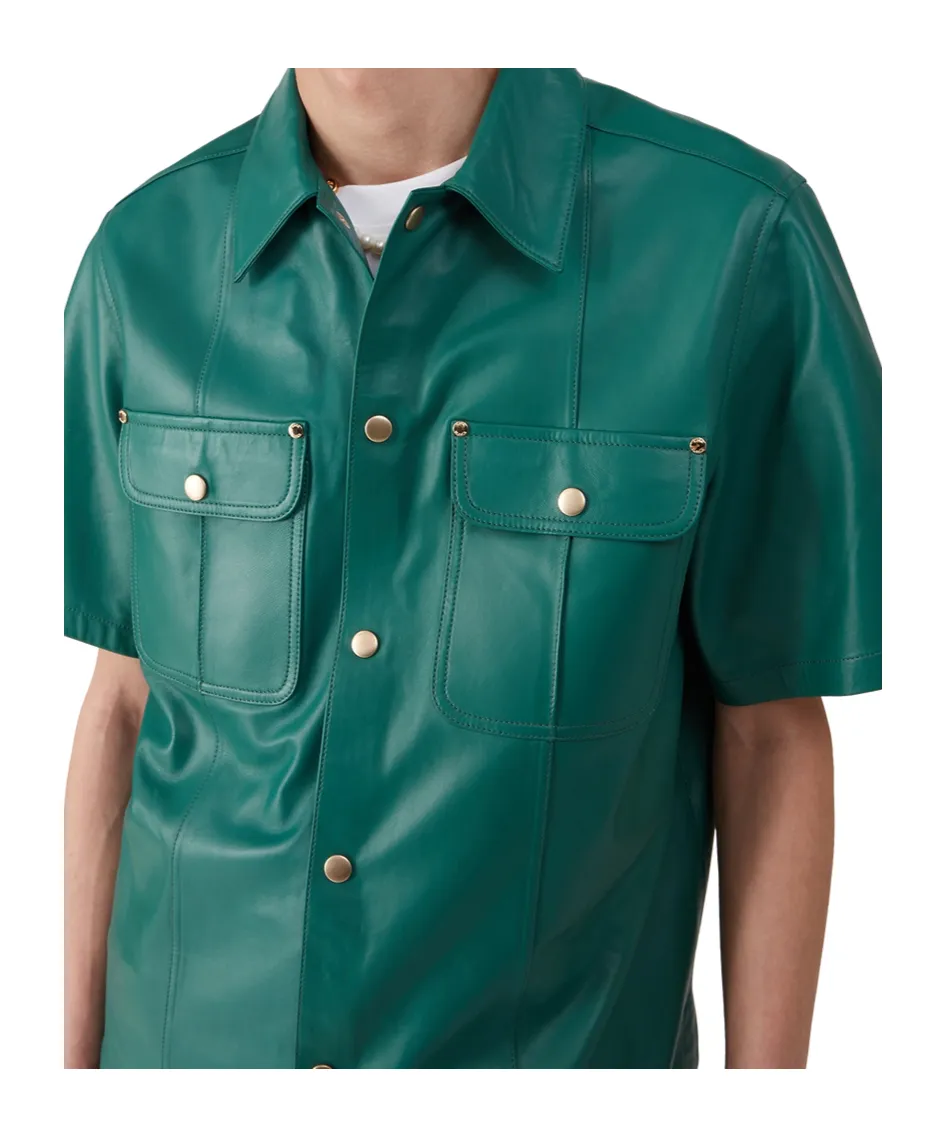 Leather Short Sleeve Shirt