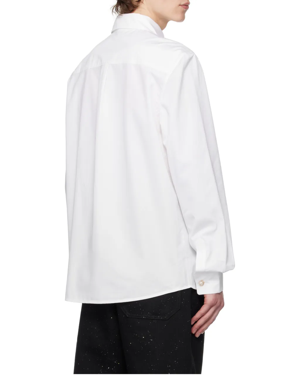 Monogram Embroidered Box-Pleat Detailed Shirt