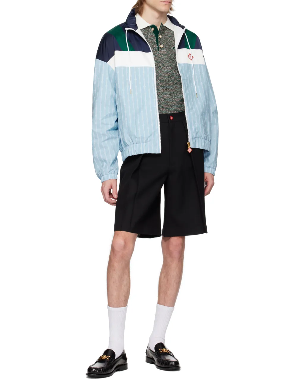 Pinstripe Pattern Track Jacket