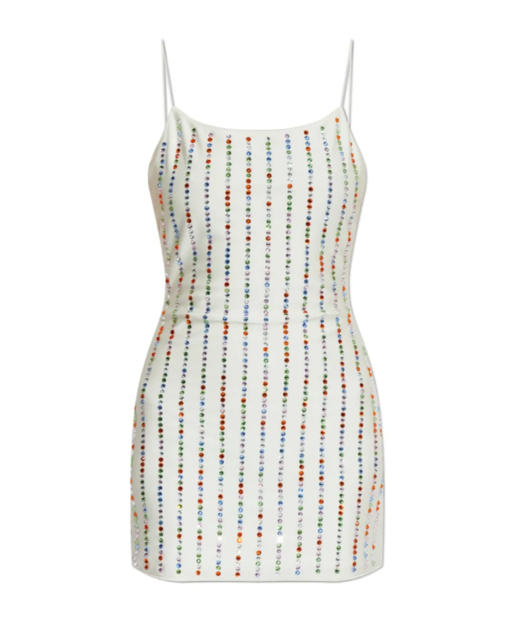 Rhinestone-Embellished Minidress