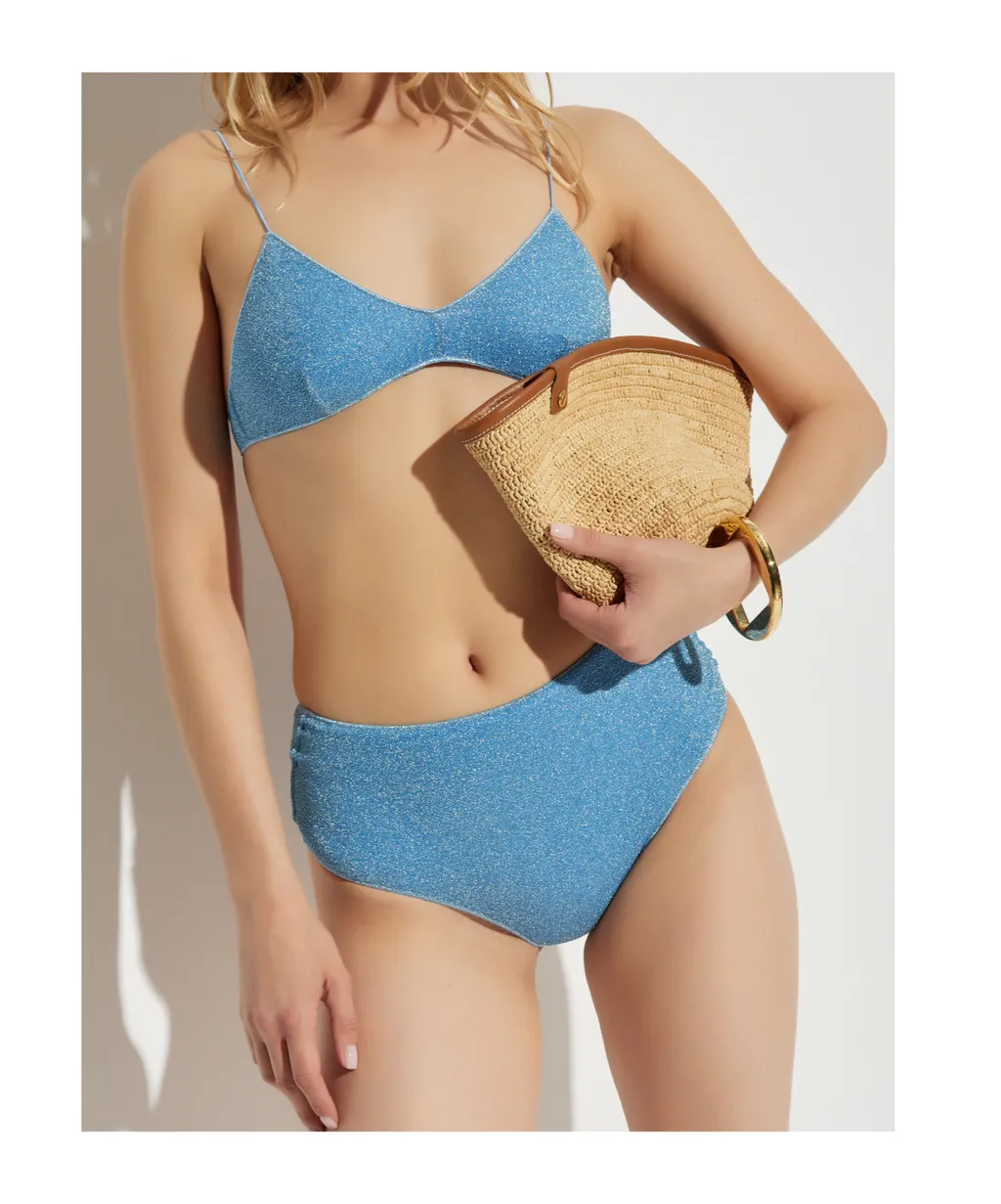 Lurex High-Rise Bikini Set