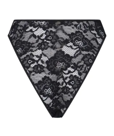 High-Waist Floral-Laced Briefs