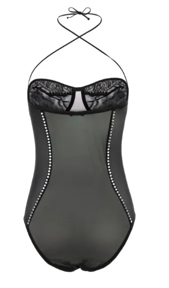Gem Halterneck Embellished Bodysuit