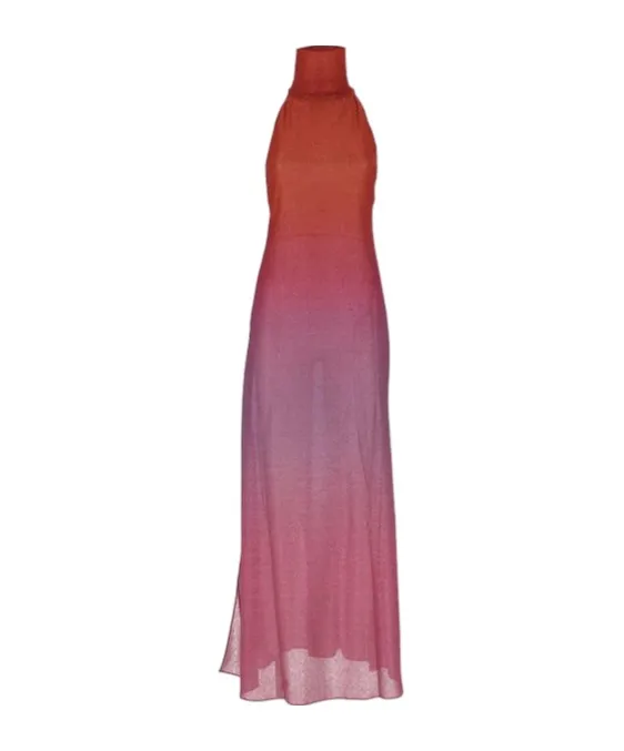 Lurex Halterneck Midi Dress