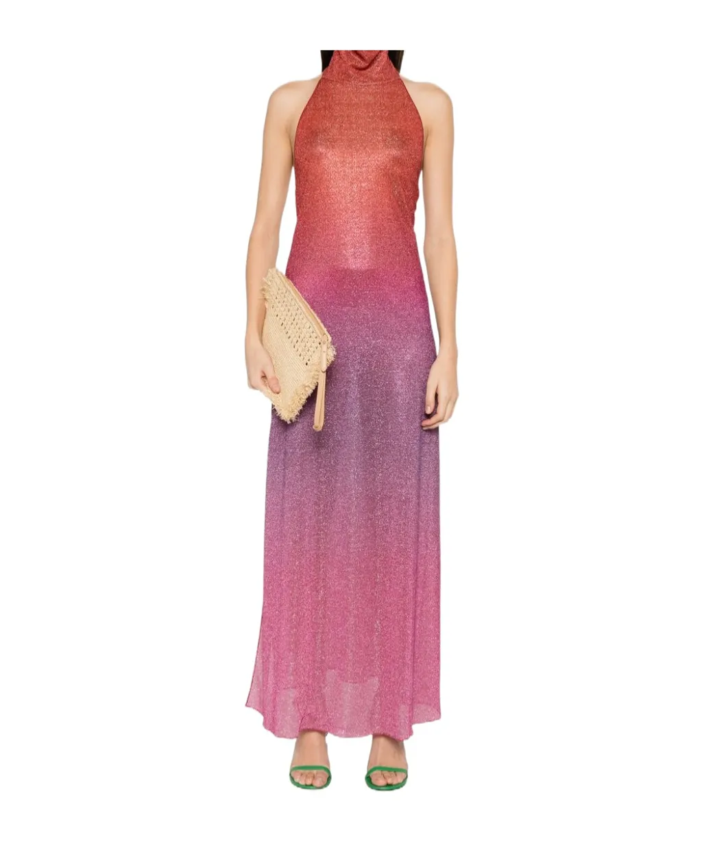 Lurex Halterneck Midi Dress