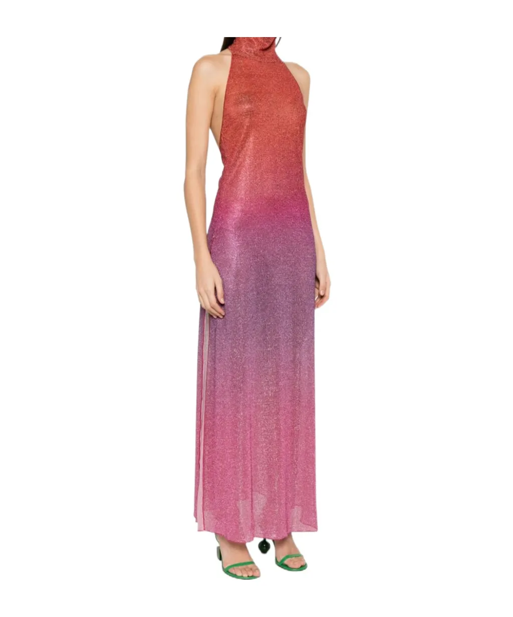 Lurex Halterneck Midi Dress