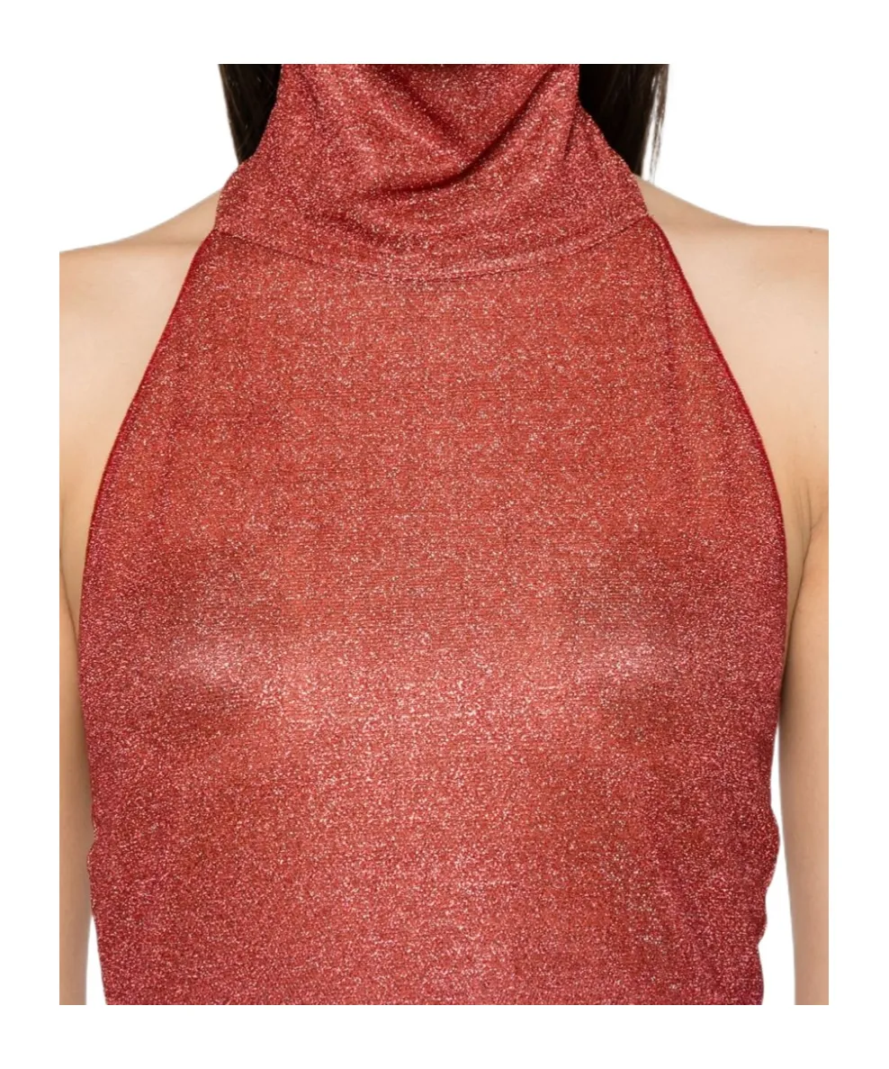 Lurex Halterneck Midi Dress
