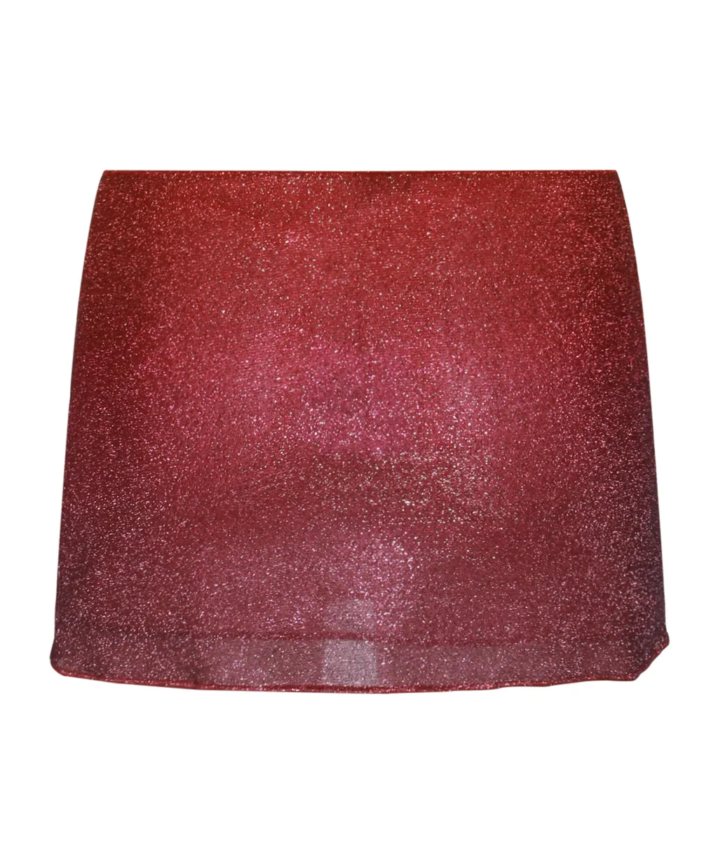 Lurex Unlined Mini Skirt