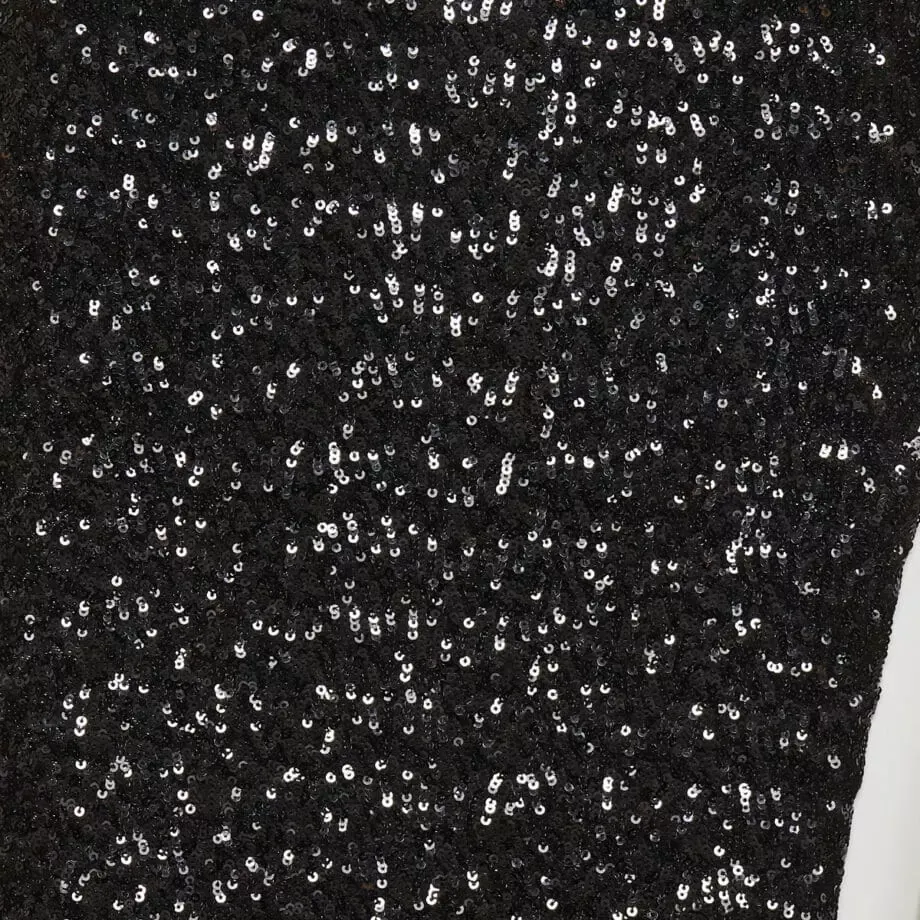 High-Waisted Sequin-Embellished Midi Skirt