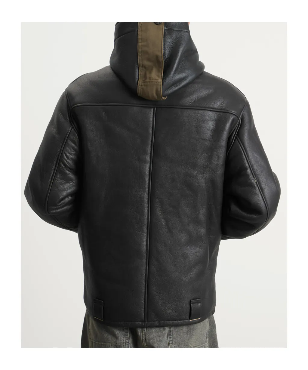 Blizzard Hooded Leather Jacket