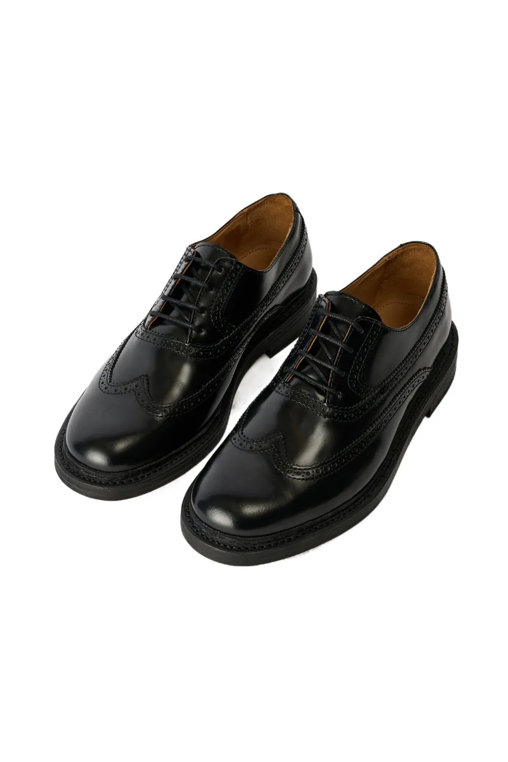 Leather Lace-Up Oxford Shoes