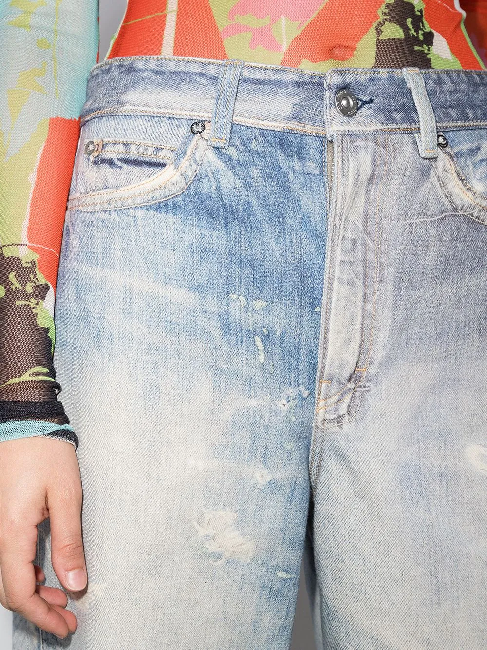 Full Cut Distressed Jeans