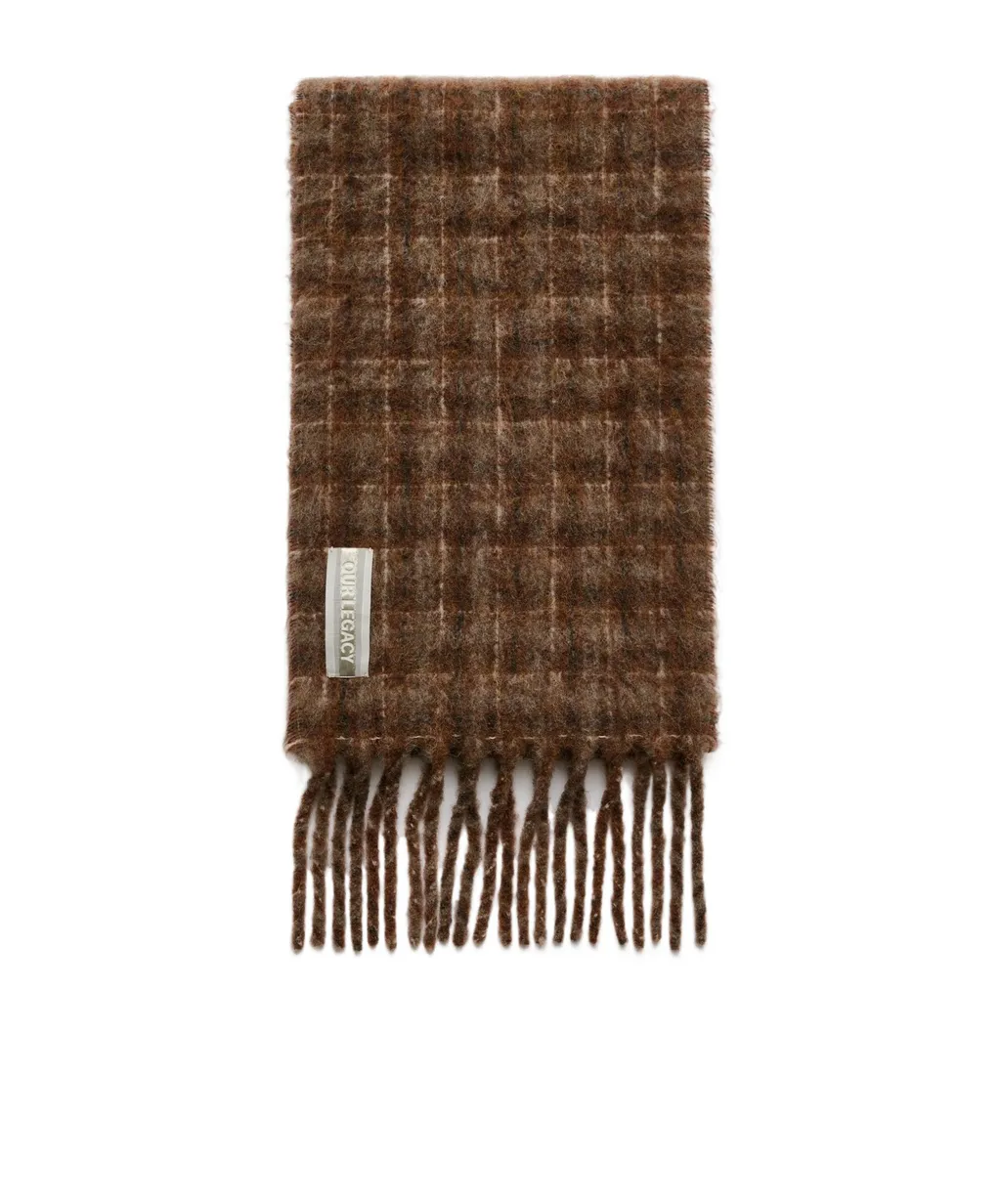 Estate Checked Fringed Scarf