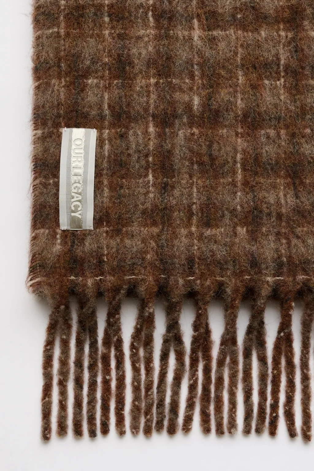 Estate Checked Fringed Scarf