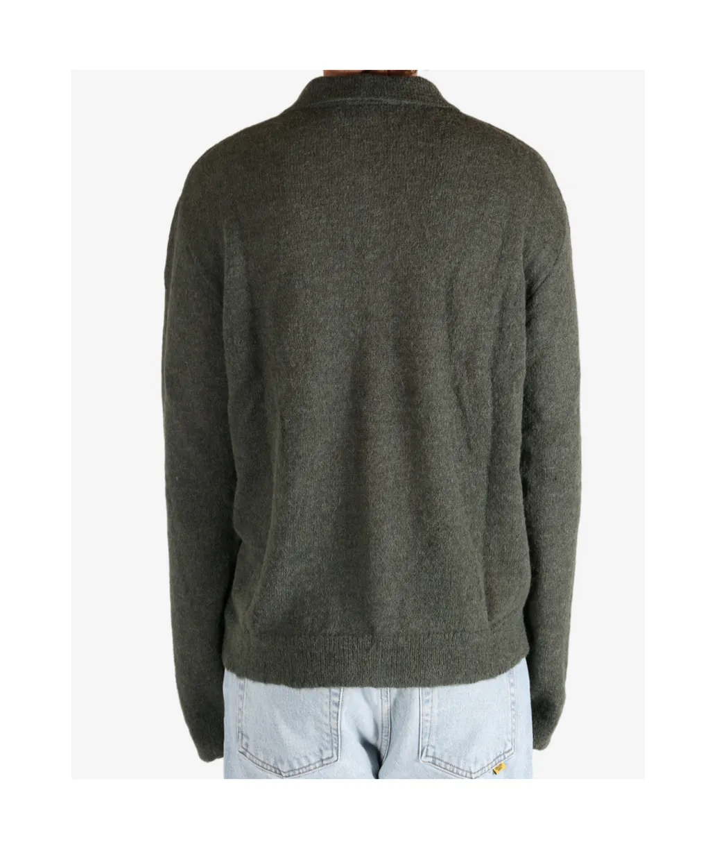Alpaca Wool-Blend Cardigan