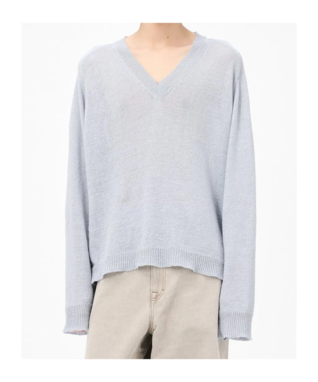 V-Neck Long-Sleeved Sweater