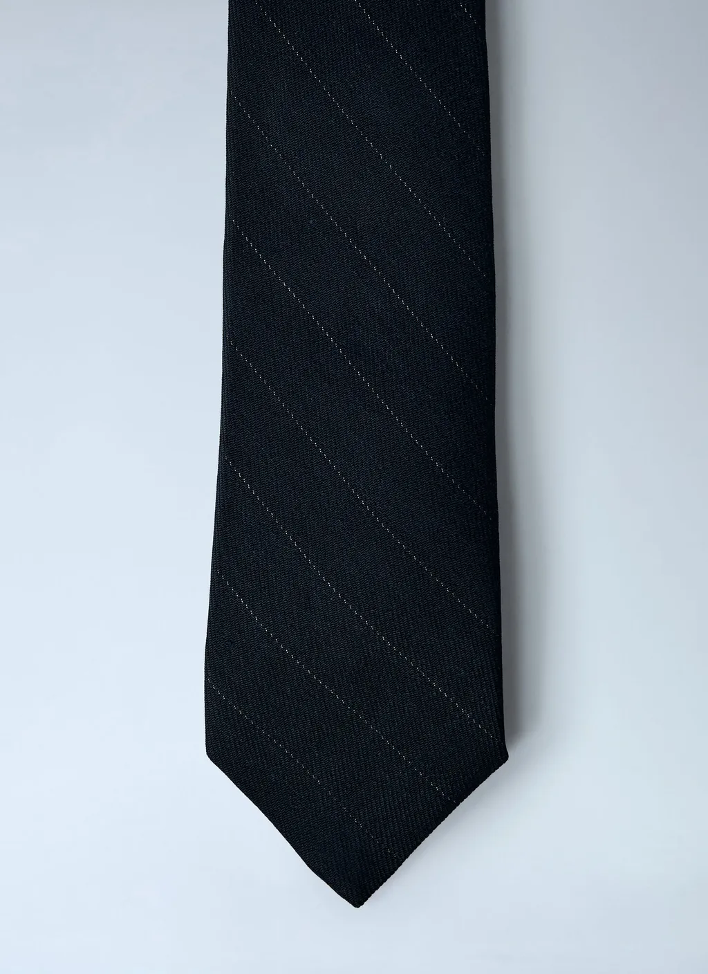 Pinstriped Pointed Tip Tie
