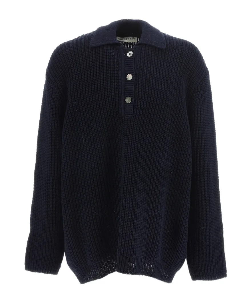 Lapel Long-Sleeved Sweater