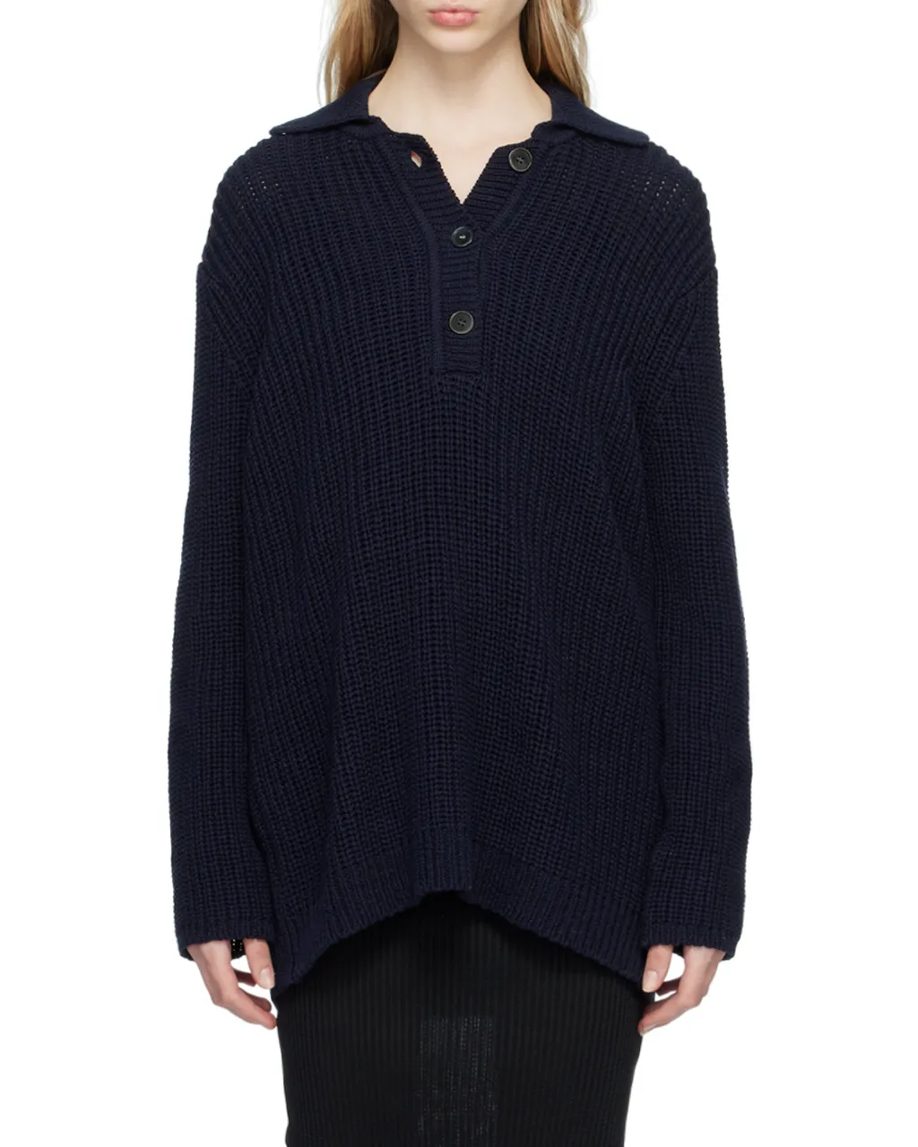 Lapel Long-Sleeved Sweater