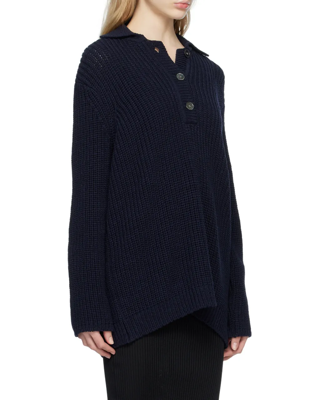 Lapel Long-Sleeved Sweater