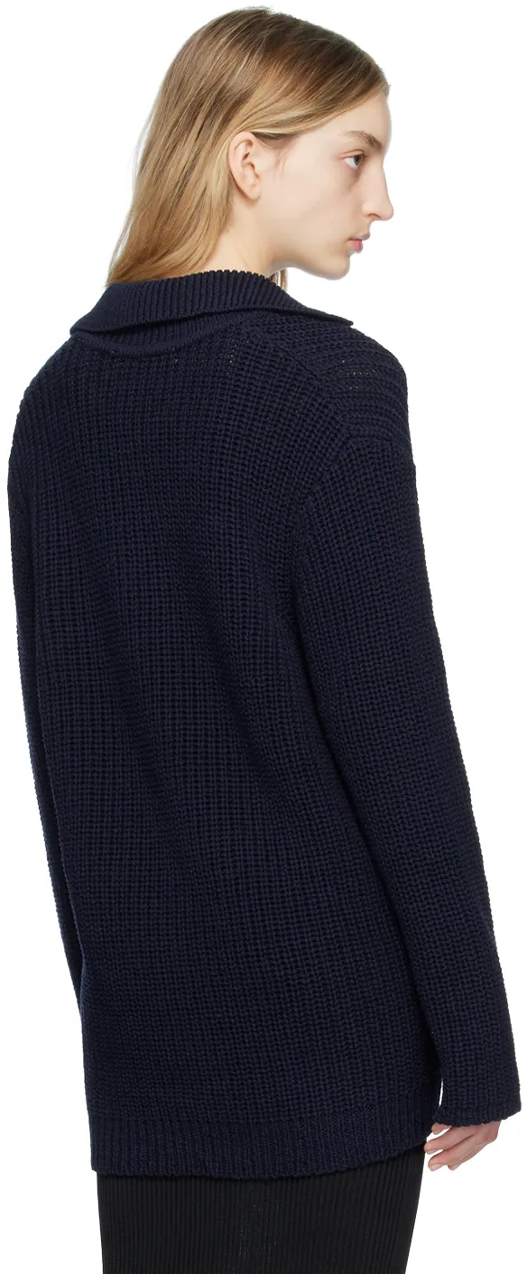 Lapel Long-Sleeved Sweater