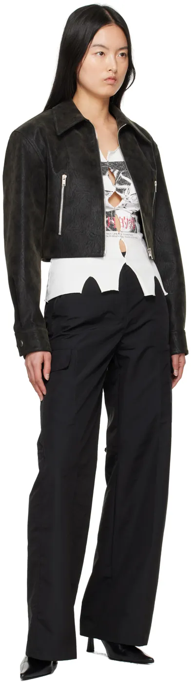 Wide-Leg Cargo Trousers