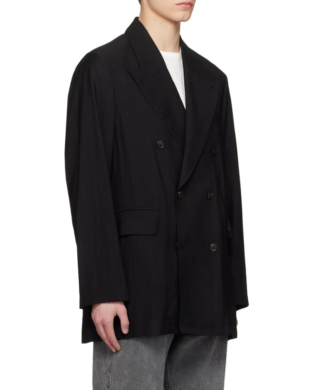 Long-Sleeved Double-Breasted Blazer