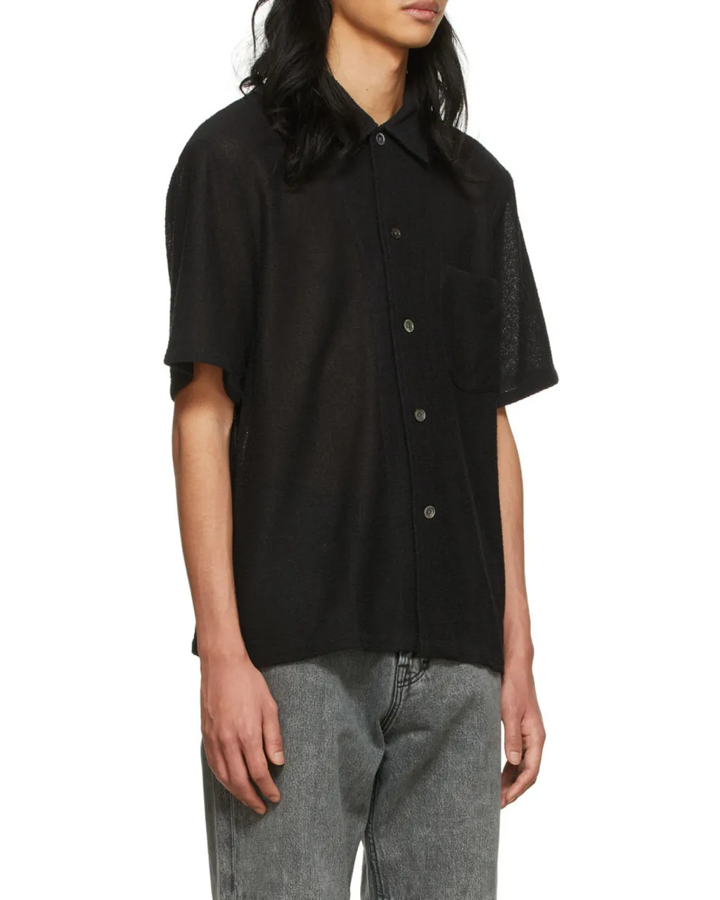 Short Sleeved Buttoned Box Shirt