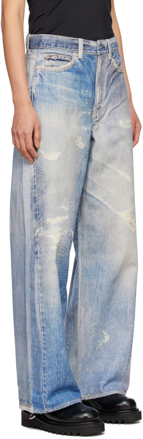 Digital Print Denim Jeans