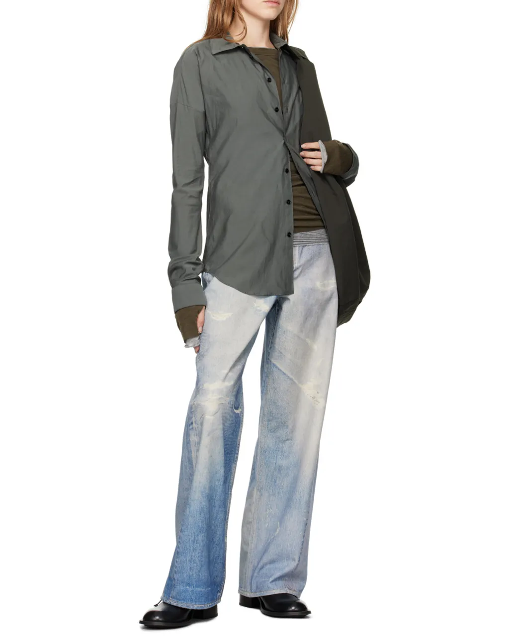Digital Print Denim Jeans
