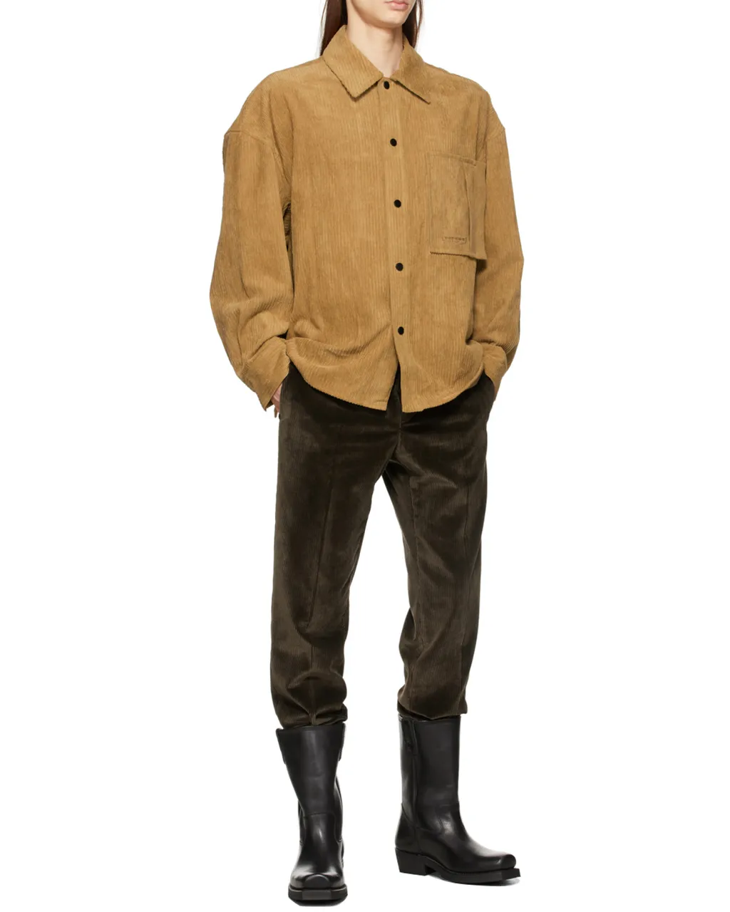 Calf-Length Leather Boots