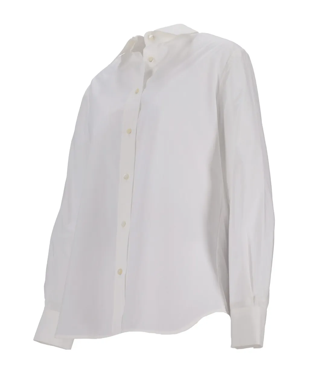 Point-Collar Cotton Shirt