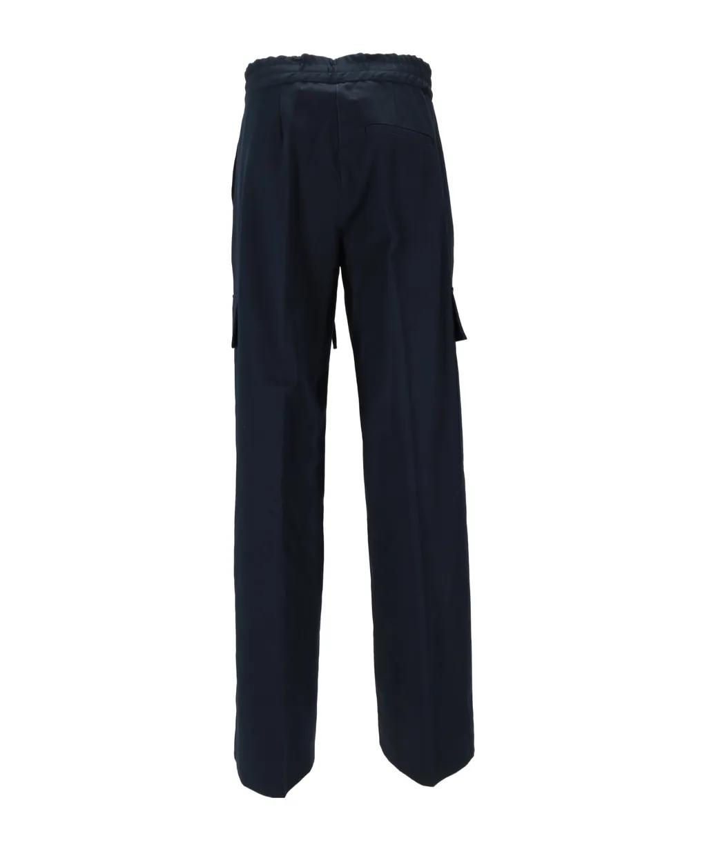 Drawstring-Fastening Cargo Pants
