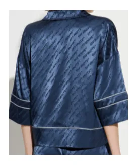 All-Over Logo Patterned Button-Up Shirt