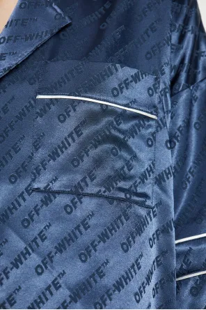All-Over Logo Patterned Button-Up Shirt