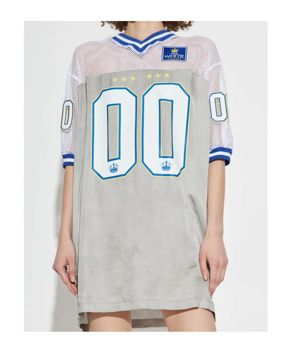 Logo Printed V-Neck Dress