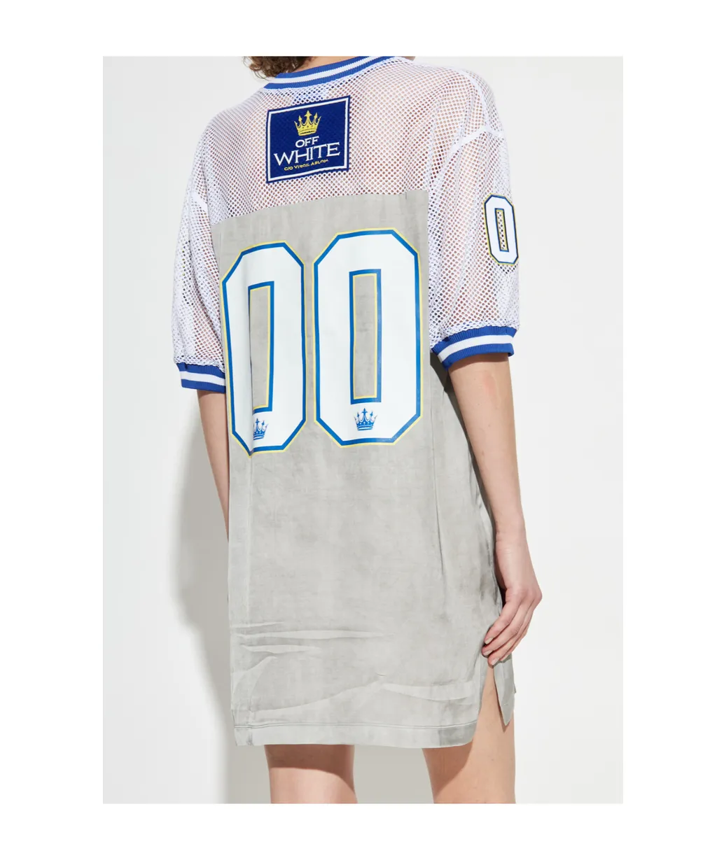 Logo Printed V-Neck Dress